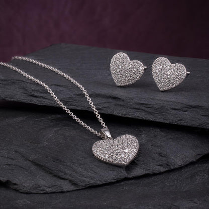 Silver Pave Heart Glow Jewellery Set product image 2
