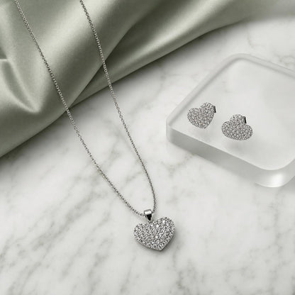Silver Pave Heart Glow Jewellery Set product image 3