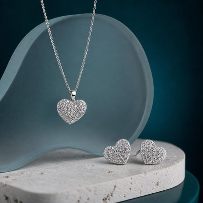 Silver Pave Heart Glow Jewellery Set product image 5