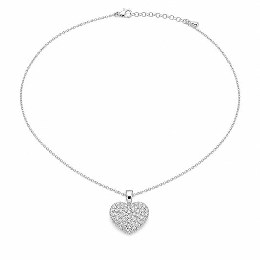 Silver Pave Heart Pendant product image 1