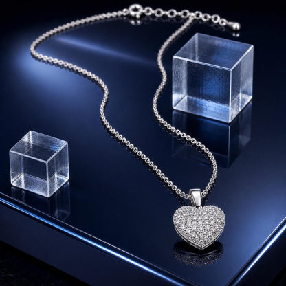 Silver Pave Heart Pendant product image 4