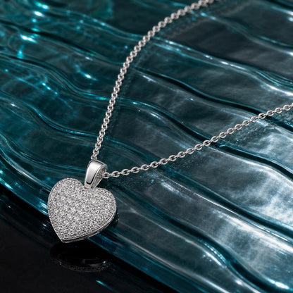 Silver Pave Heart Pendant product image 7
