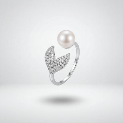 Silver Adjustable Pearl Bloom Ring product image 1
