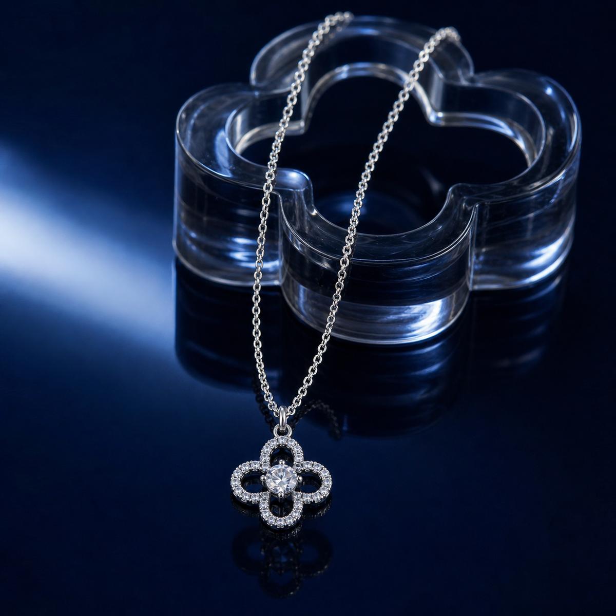Silver Petal Cross Bloom Pendant product image 7