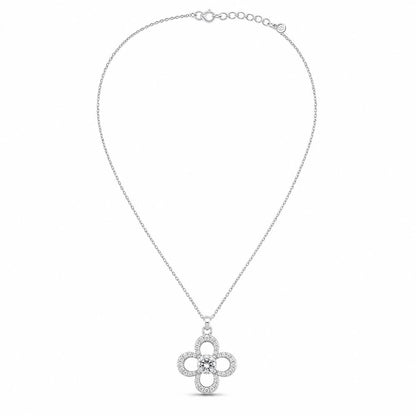 Silver Petal Cross Bloom Pendant product image 1