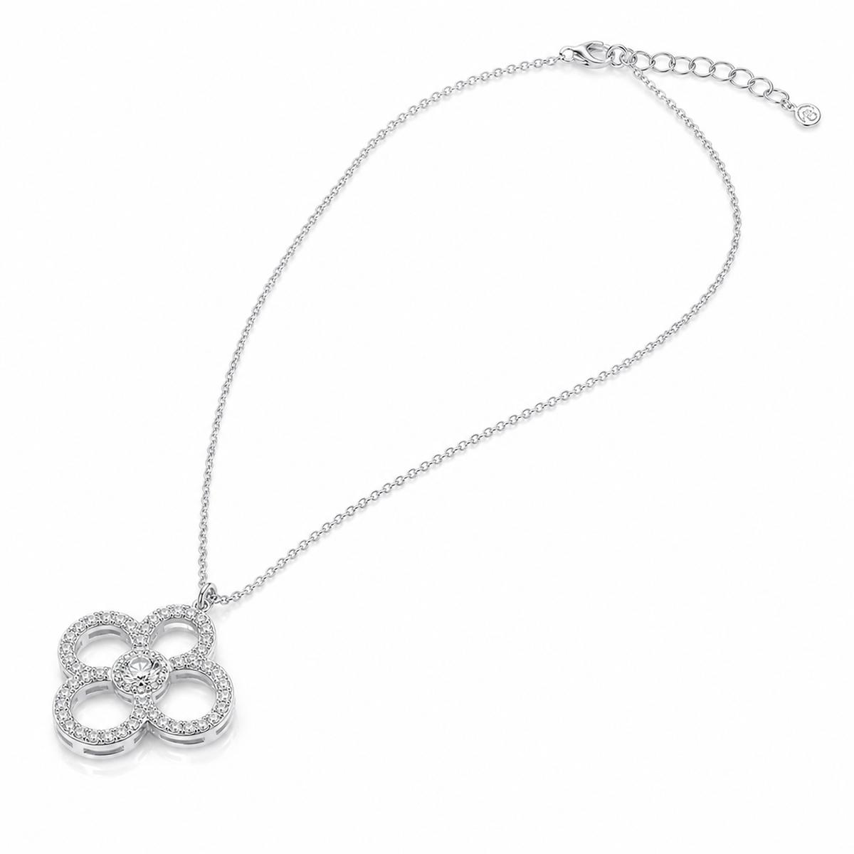 Silver Petal Cross Bloom Pendant product image 2