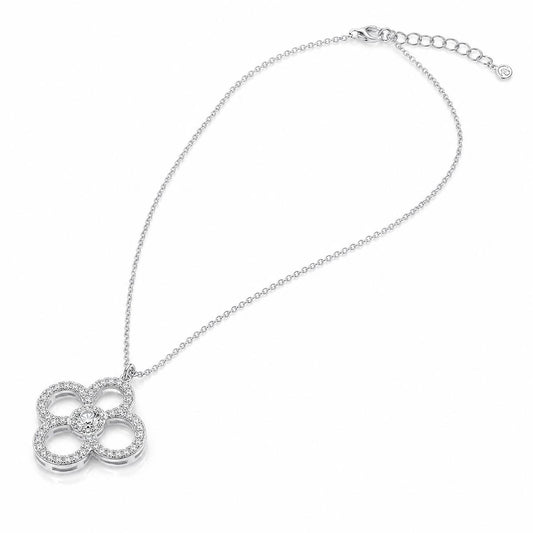 Silver Petal Cross Bloom Pendant product image 2