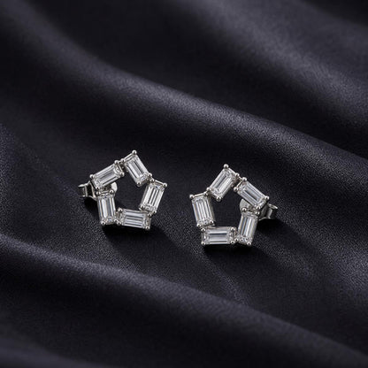Silver Prism Baguette Star Earrings product image 6
