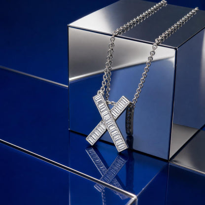 Silver Prism Cross Pendant product image 3