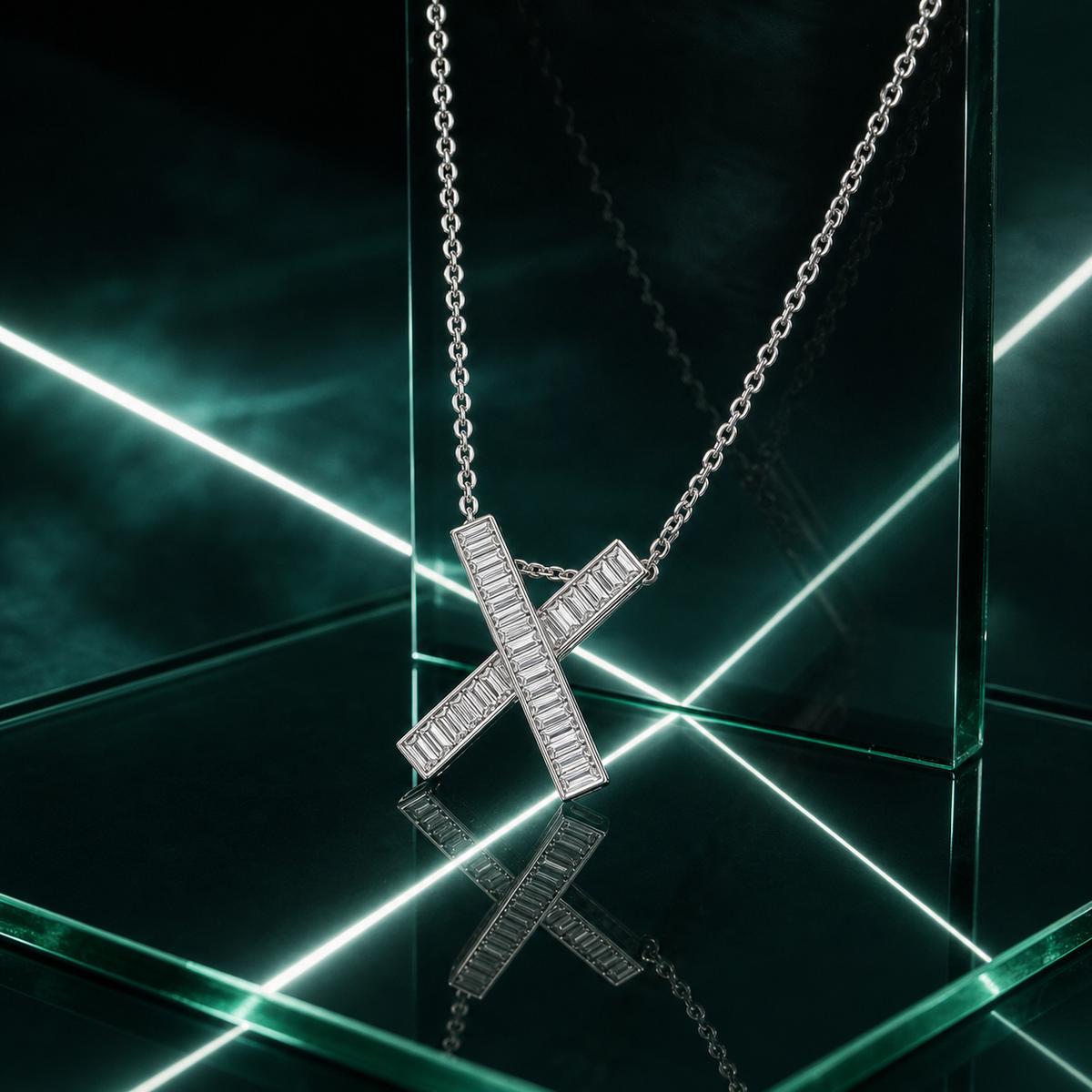 Silver Prism Cross Pendant product image 7