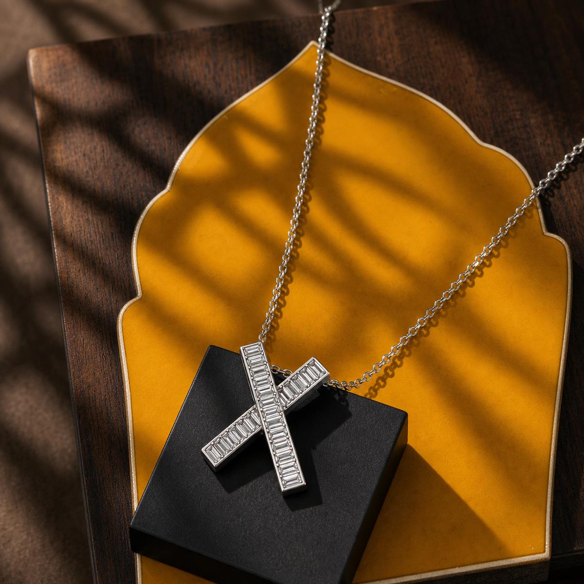 Silver Prism Cross Pendant product image 4