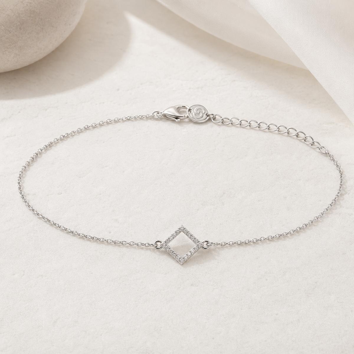 Silver Prism Diamond Anklet product image 1
