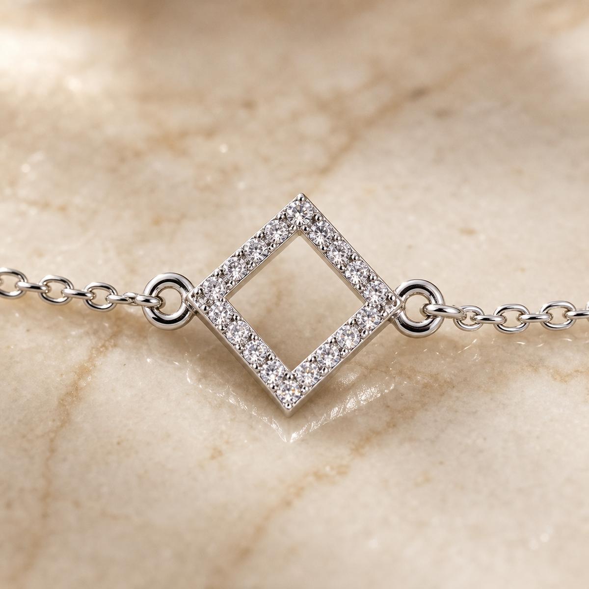 Silver Prism Diamond Anklet product image 7
