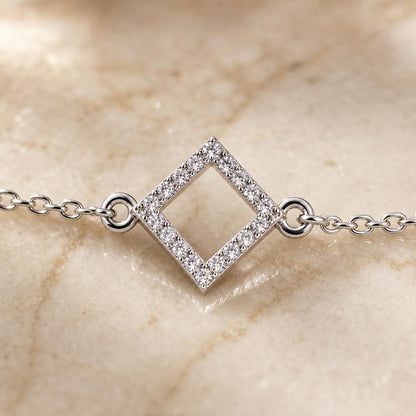Silver Prism Diamond Anklet product image 7