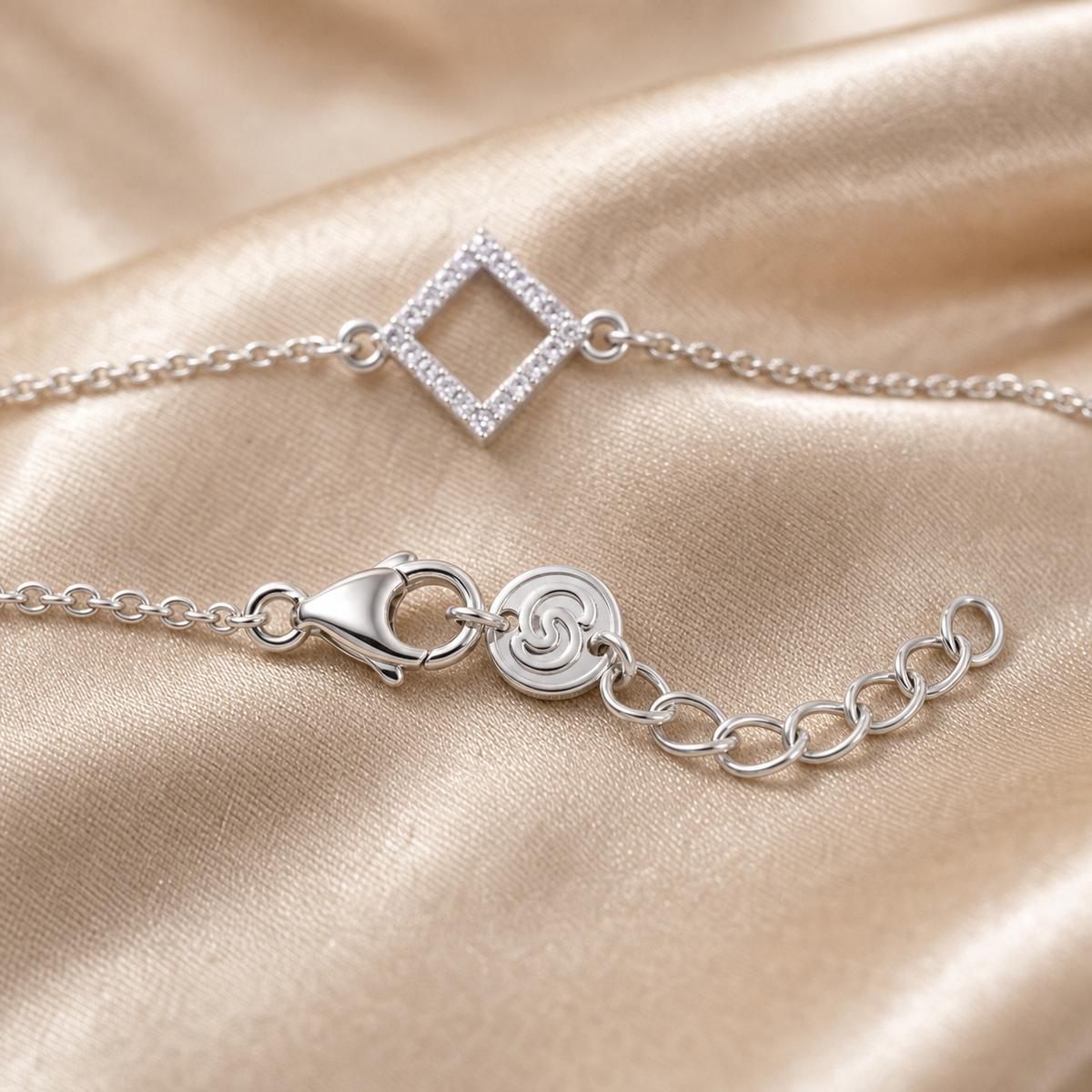 Silver Prism Diamond Anklet product image 8