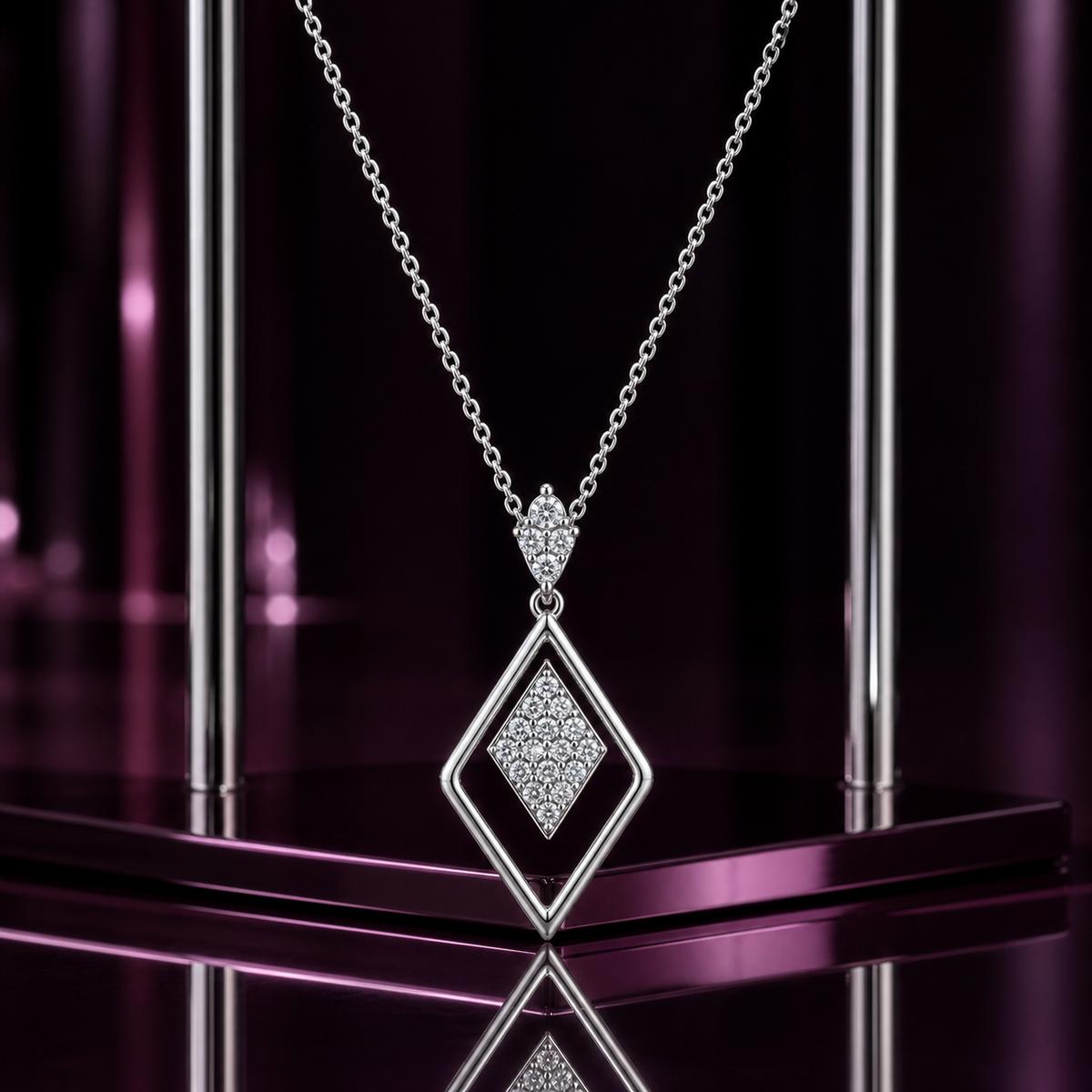 Silver Prism Diamond Pendant product image 4