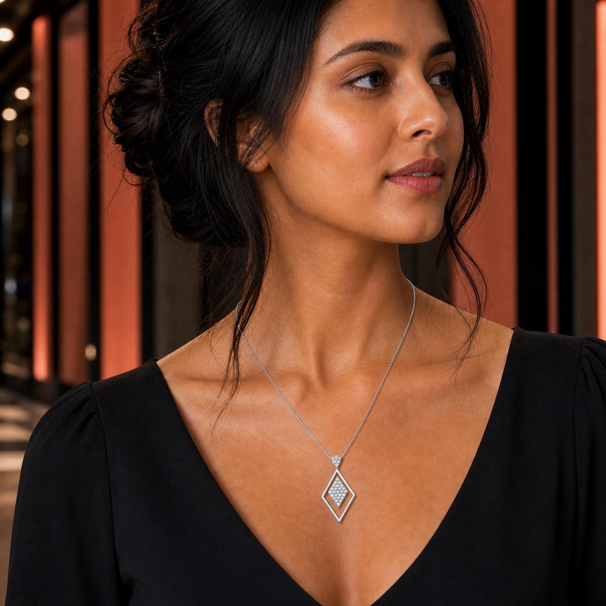 Silver Prism Diamond Pendant product image 6
