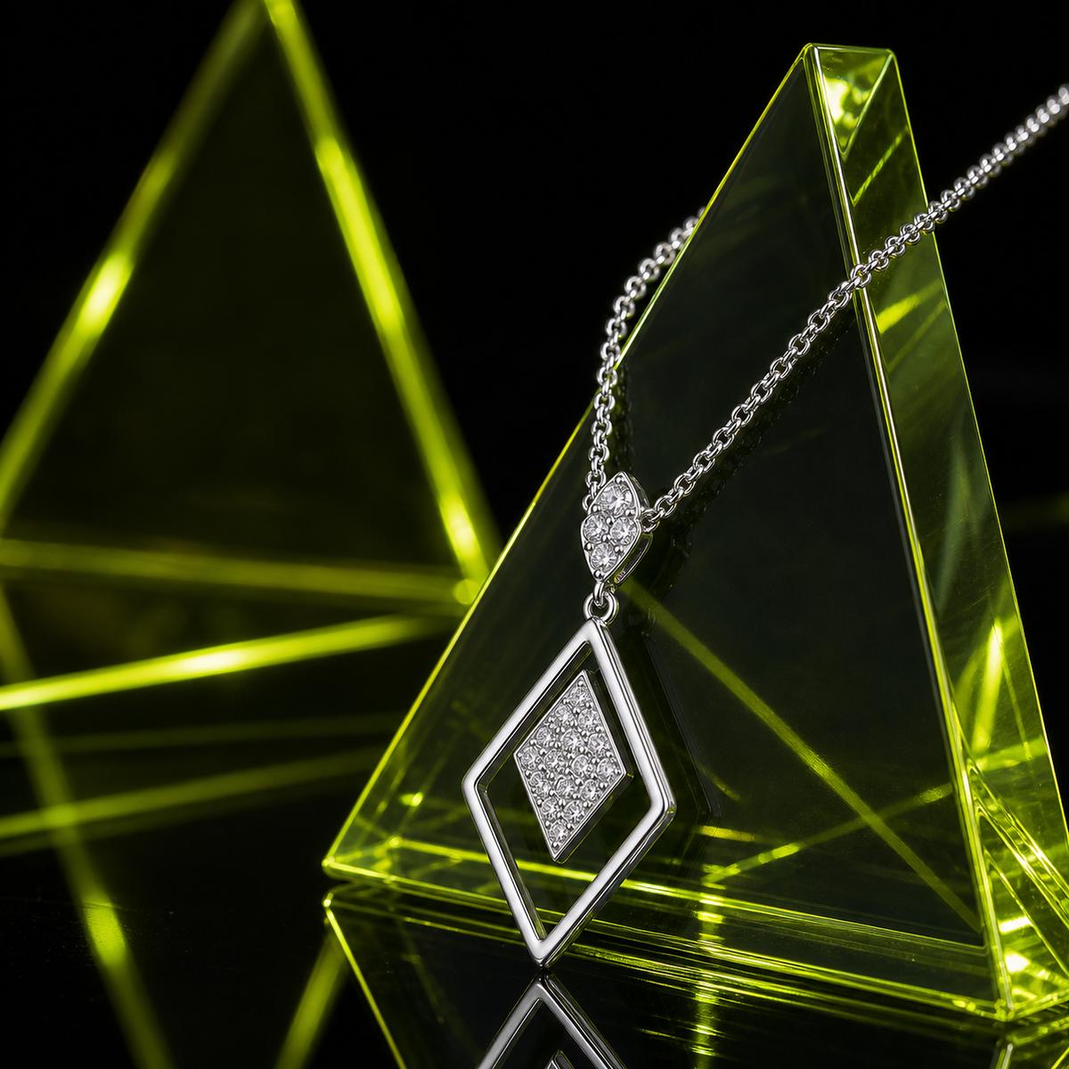 Silver Prism Diamond Pendant product image 7