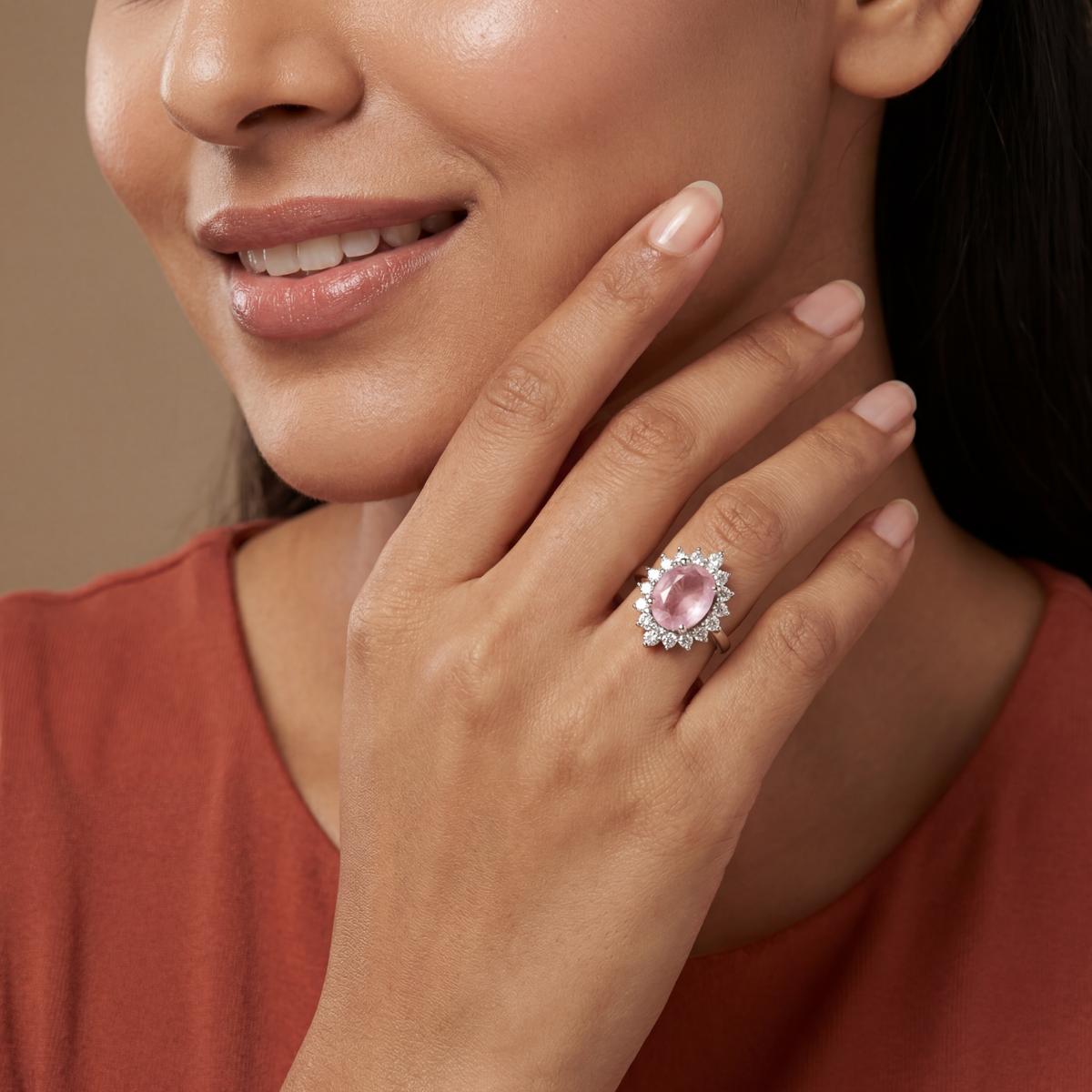 Silver Roselle Halo Ring product image 6