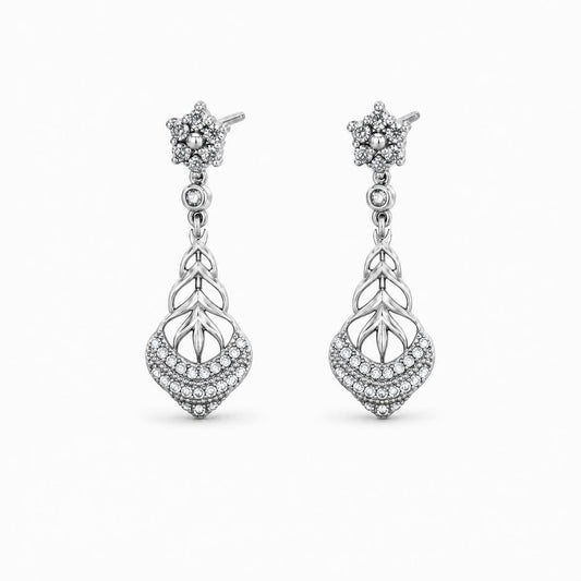 Silver Roselle Petal Earrings product image 1