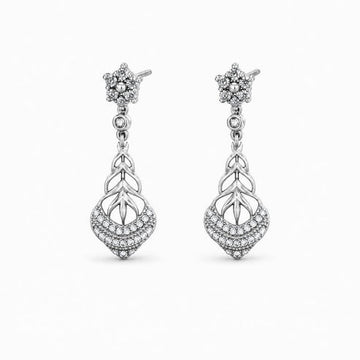 Silver Roselle Petal Earrings product image 1