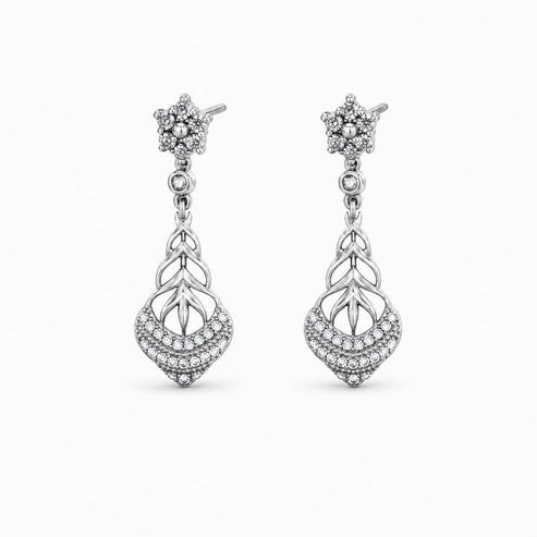 Silver Roselle Petal Earrings product image 1