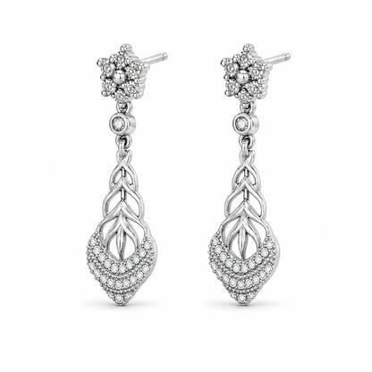Silver Roselle Petal Earrings product image 3