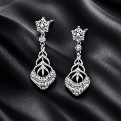 Silver Roselle Petal Earrings product image 6