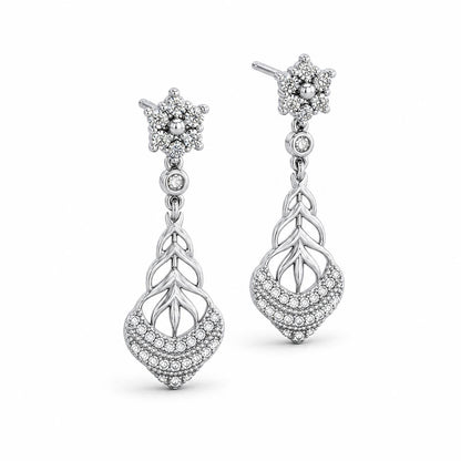 Silver Roselle Petal Earrings product image 2