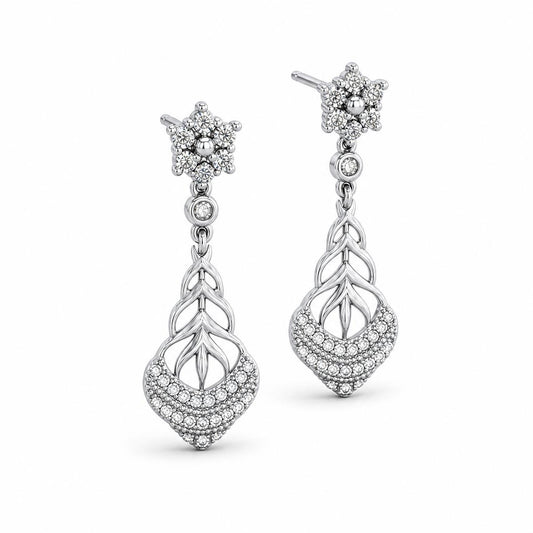 Silver Roselle Petal Earrings product image 2