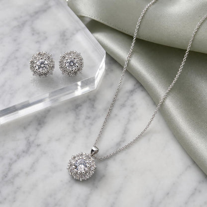 Silver Rosette Cluster Jewellery Set product image 3