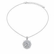 Silver Rosette Halo Pendant product image 1