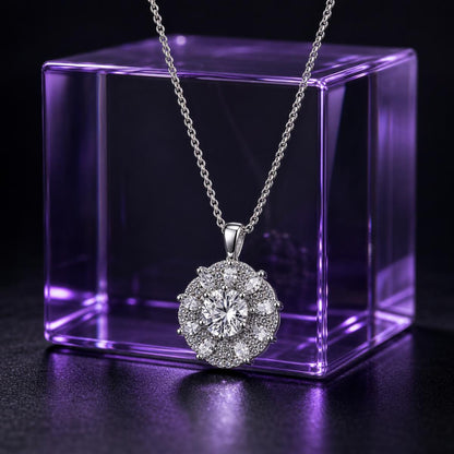Silver Rosette Halo Pendant product image 4
