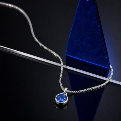 Silver Sapphire Orbit Pendant product image 7