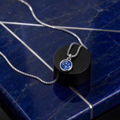 Silver Sapphire Orbit Pendant product image 3
