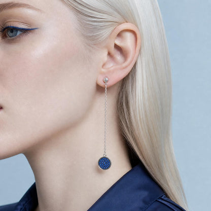Silver Sapphire Thread Earrings product image 7