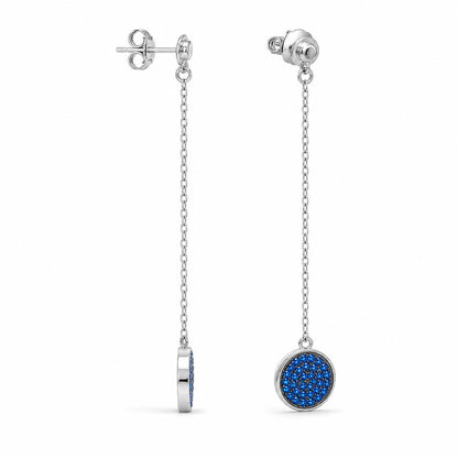 Silver Sapphire Thread Earrings product image 3