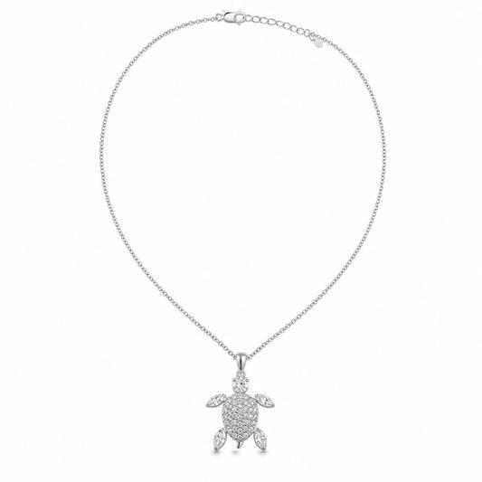 Silver Sea Turtle Charm Pendant product image 1
