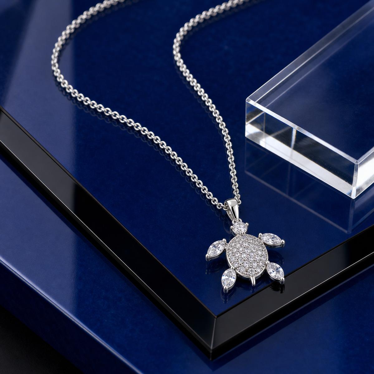 Silver Sea Turtle Charm Pendant product image 4