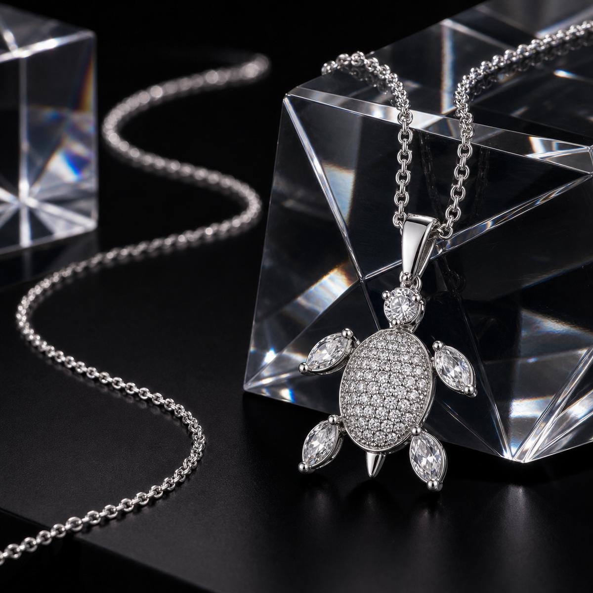 Silver Sea Turtle Charm Pendant product image 7