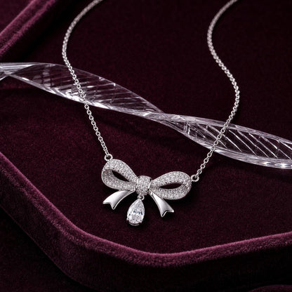 Silver Seraphina Bow Drop Pendant product image 3
