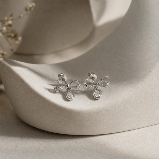 Silver Seraphina Bow Earrings product image 2