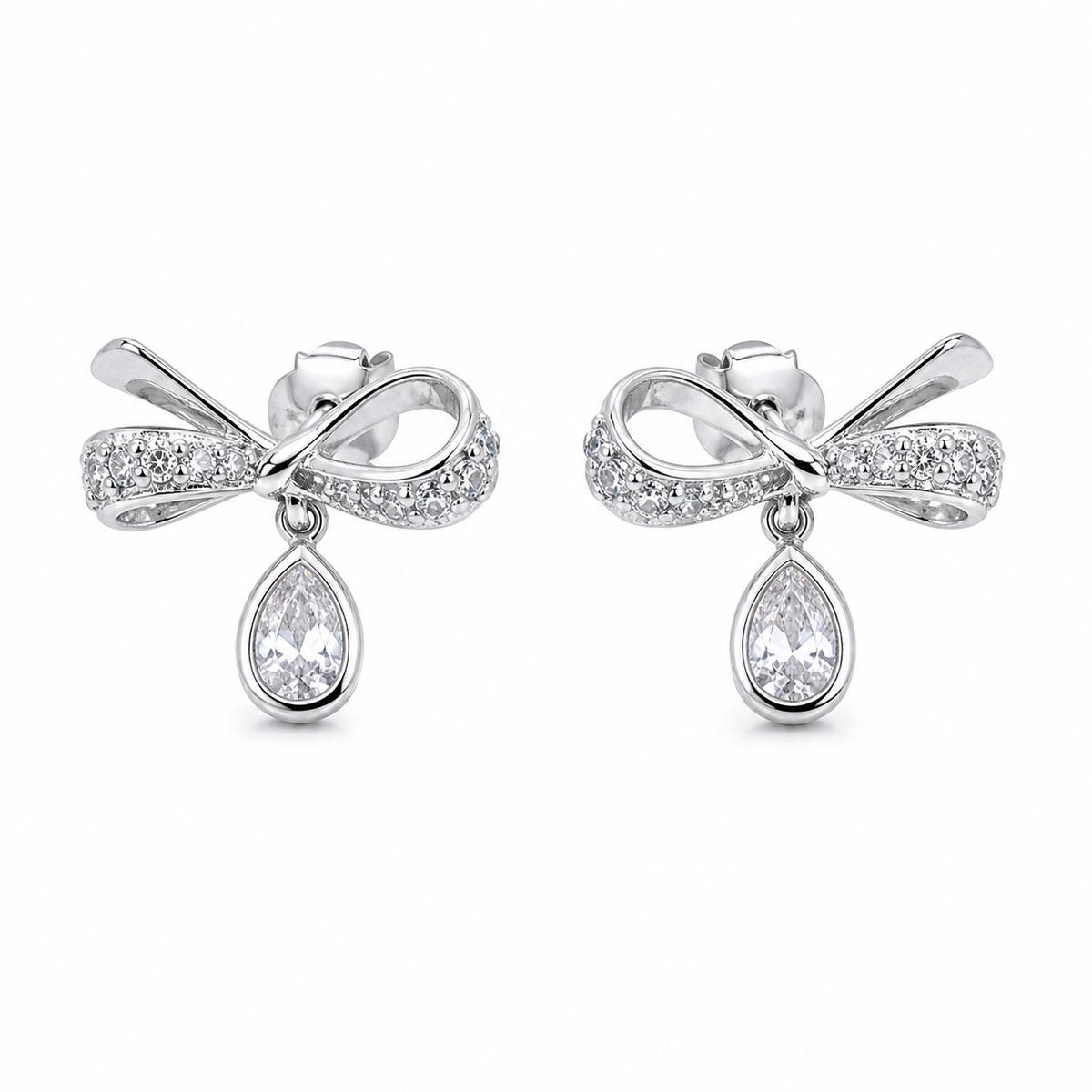 Silver Seraphina Bow Earrings product image 1