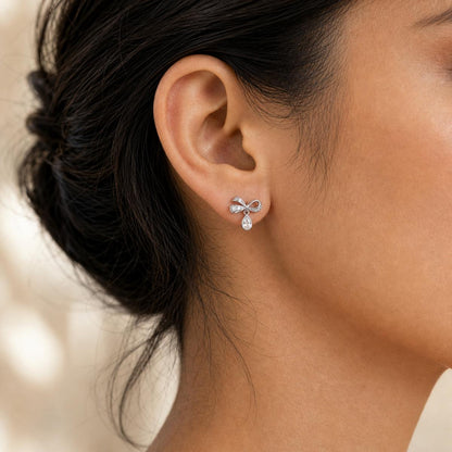 Silver Seraphina Bow Earrings product image 7