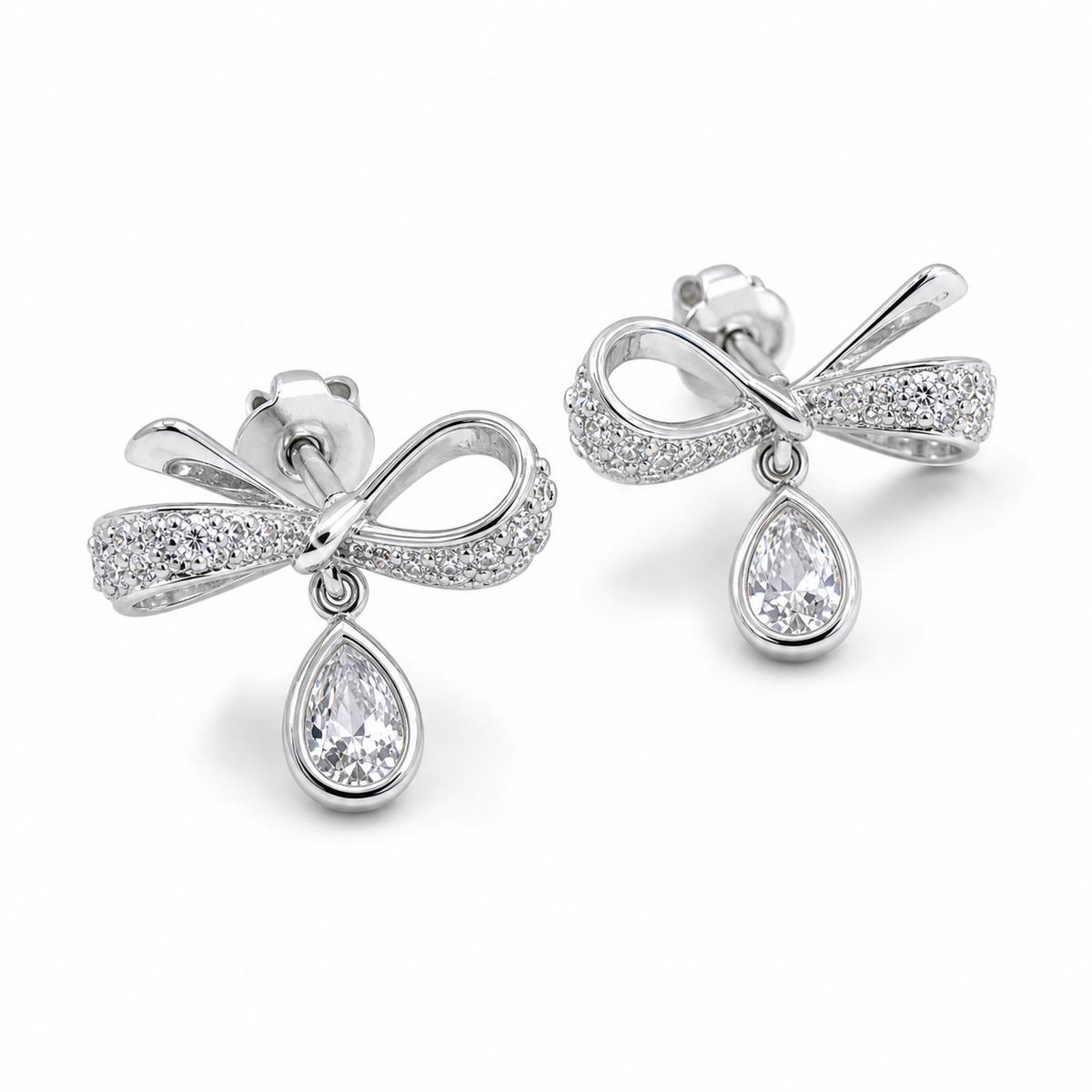 Silver Seraphina Bow Earrings product image 2
