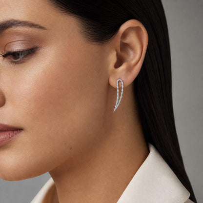 Silver Seraphina Curve Earrings product image 7