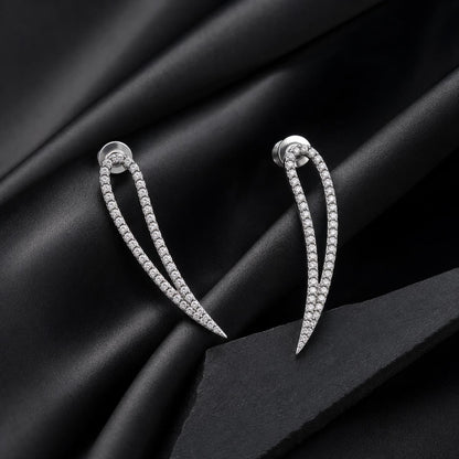 Silver Seraphina Curve Earrings product image 6