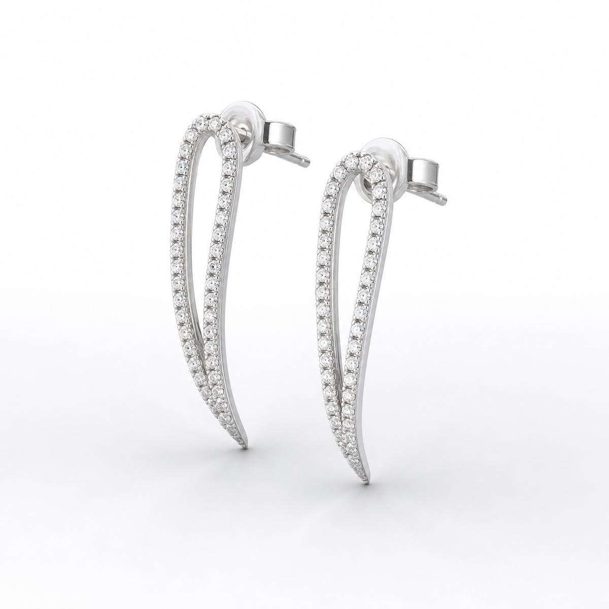 Silver Seraphina Curve Earrings product image 2