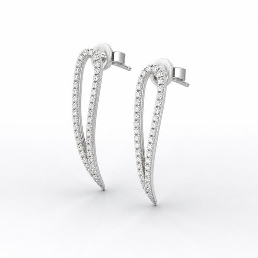 Silver Seraphina Curve Earrings product image 2