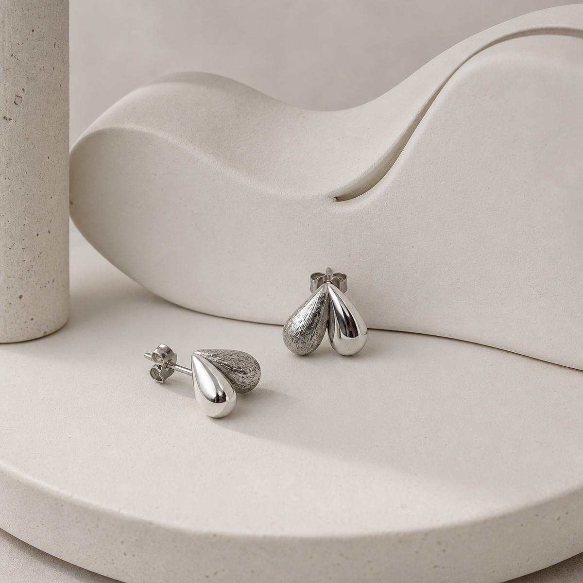 Silver Seraphina Twin Leaf Earrings product image 5